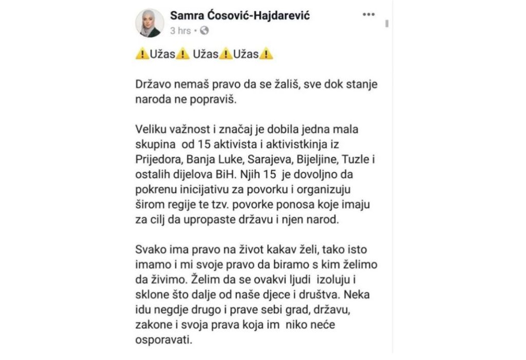 Samra Ćosović-Hajdarević (Foto:Facebook)