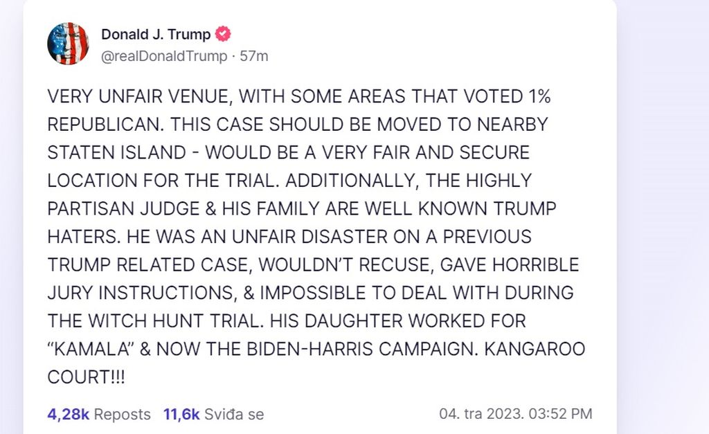 Trump u sudnici