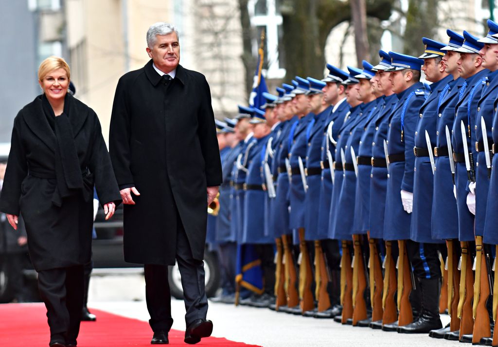 Predsjednica s Draganom Čovićem u Sarajevu 17. siječnja 2018. (Foto: AFP)