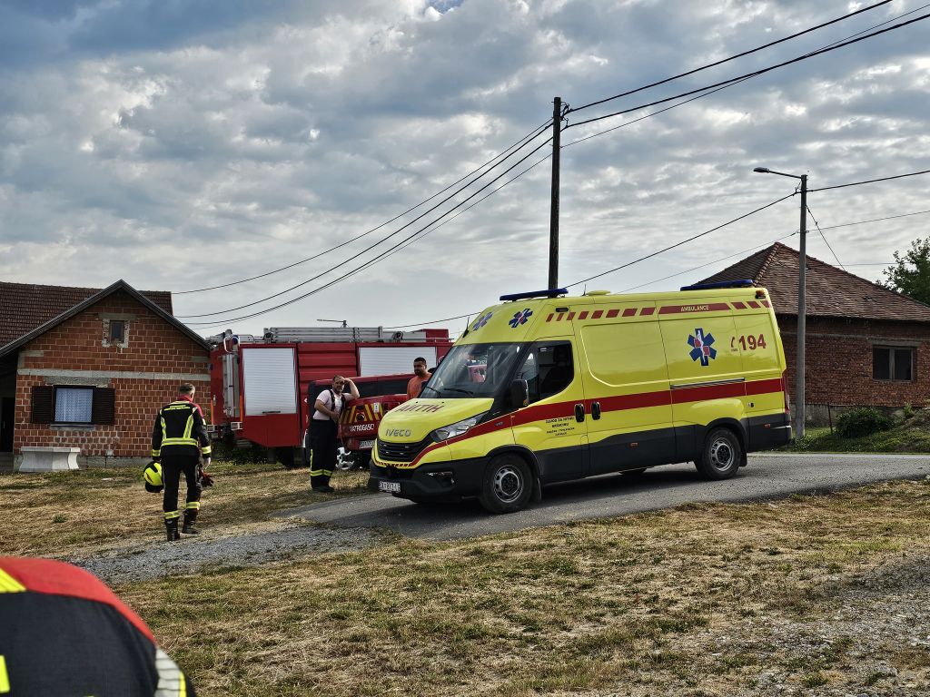 Na ženu palo stablo u šumi - 1 (Foto: DVD Hrvatska Kostajnica) Na ženu palo stablo u šumi