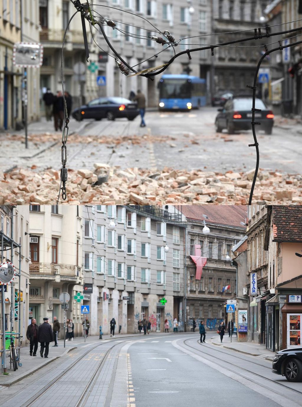 Lokacije Zagreba nakon potresa i danas, nakon tri godine - 2