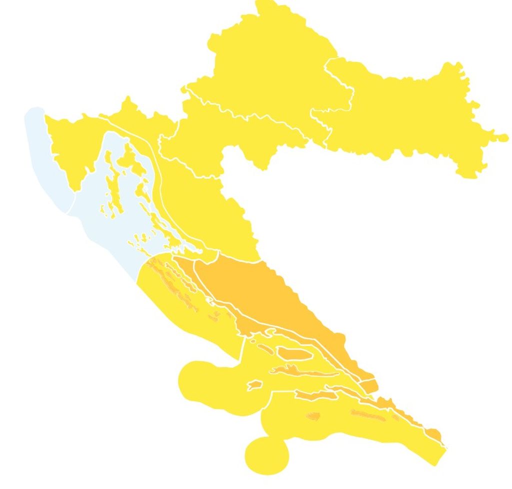 Tuča na jugu Hrvatske
