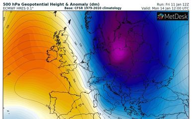 Prognoze najavljuju novi snijeg u Alpama i arktički val u središnjoj i istočnoj Europi (Foto: Severe Weather Europe) - 1 (Foto: )