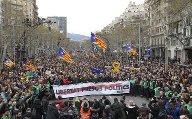 Prosvjed u Barceloni (Foto: AFP) (Foto: ) 25.03.2018.