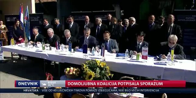 Domoljubna koalicija potpisala sporazum (Video: Dnevnik NoveTV)