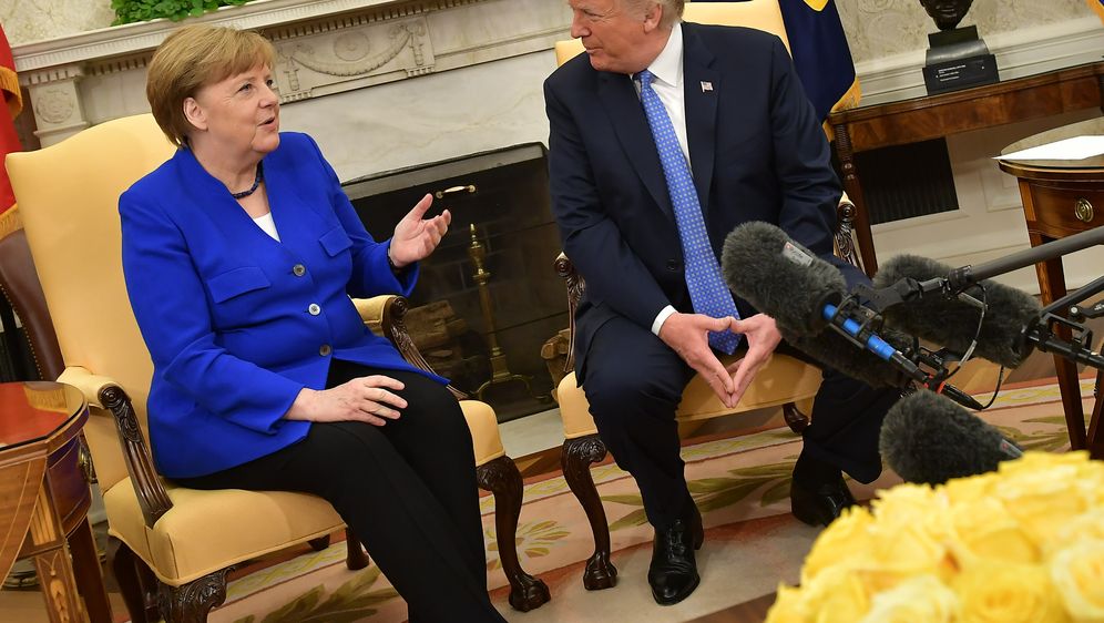 Donald Trump i Angela Merkel (Foto: AFP) (Foto: ) 28.04.2018.