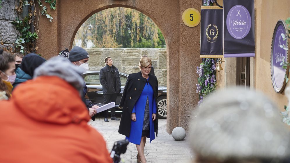 Kolinda Grabar Kitarović na setu serije Dar Mar