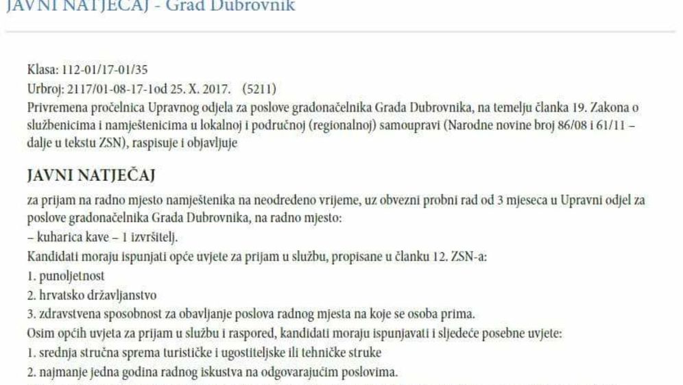 Javni natječaj (Dnevnik.hr) (Foto: )