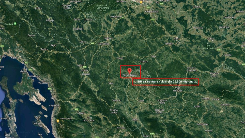 U BiH se trenutno nalazi oko 20.000 migranata (Foto: Google Maps) (Foto: )