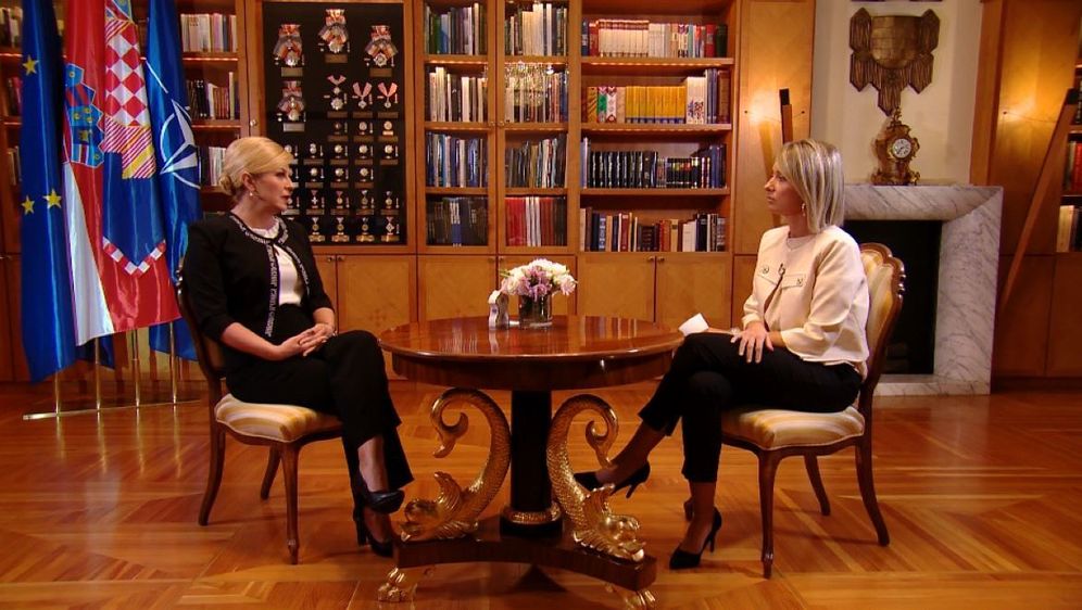 Predsjednica Kolinda Grabar Kitarović za Dnevnik Nove TV (Video: Dnevnik.hr) - 1