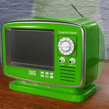 Starinski zeleni televizor