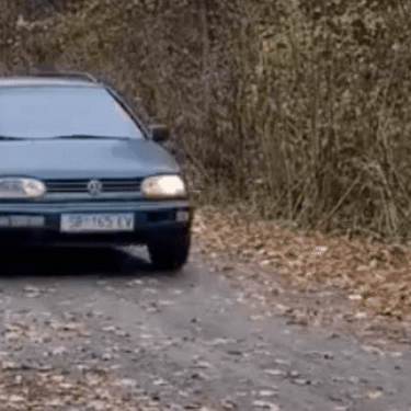 Bizarna prikolica automobila na šumskom putu