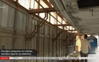 VIDEO Kamere Dnevnika Nove TV ušle na Poljud: Nekoliko vijaka je otkazalo, zaštitni sloj je ispucao...