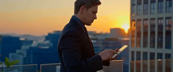 Muškarac na mobitelu koji razmišlja