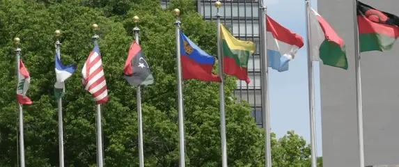 Zastave svijeta koje se vijore na vjetru