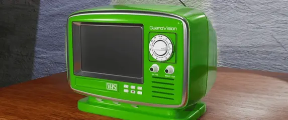 Starinski zeleni televizor