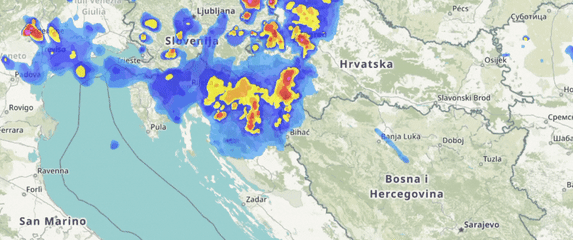 Nevrijeme iznad Hrvatske