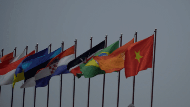 Razne zastave na vjetru