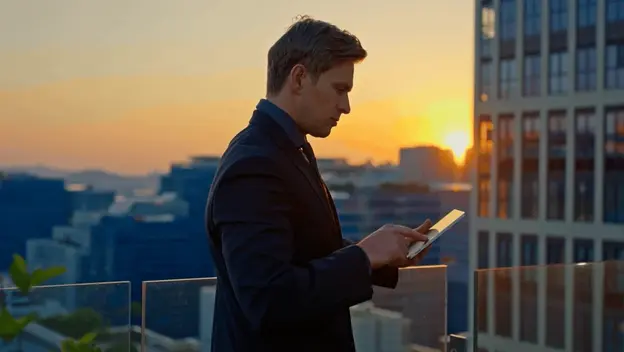 Muškarac na mobitelu koji razmišlja