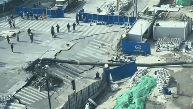 Urušavanje ceste u Šangaju