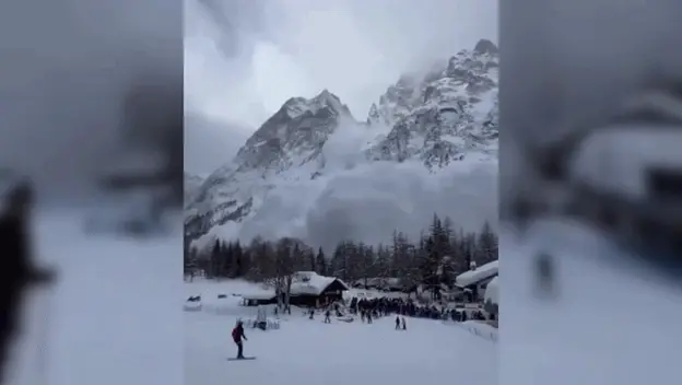 Lavina na skijalištu u Italiji