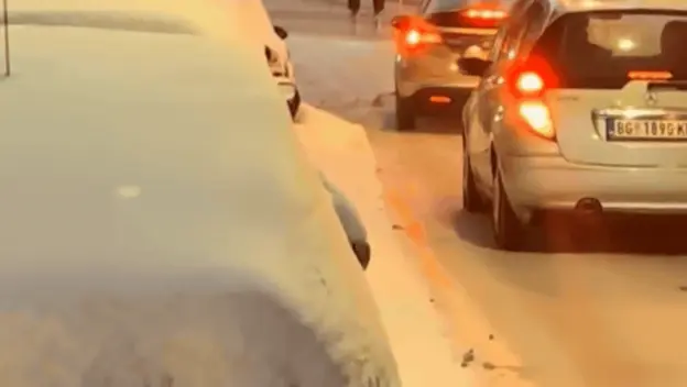 Skijanje po cestama u Beogradu