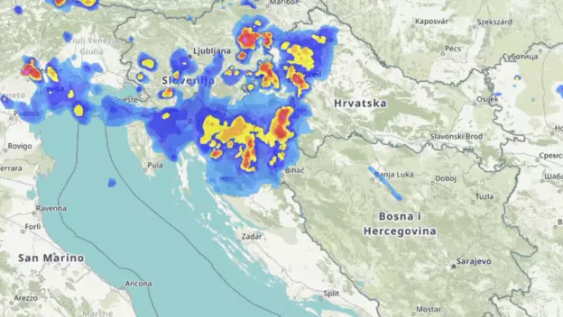 Nevrijeme iznad Hrvatske
