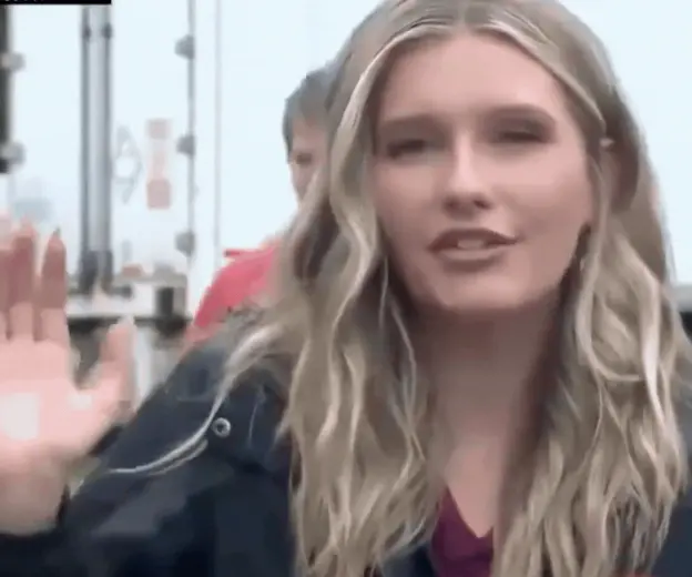 Novinarka Alexis Martin i muškarac s cigaretom u prijenosu uživo