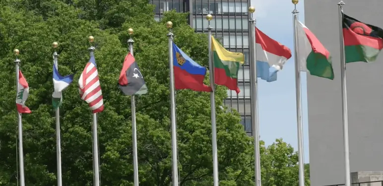 Zastave svijeta koje se vijore na vjetru