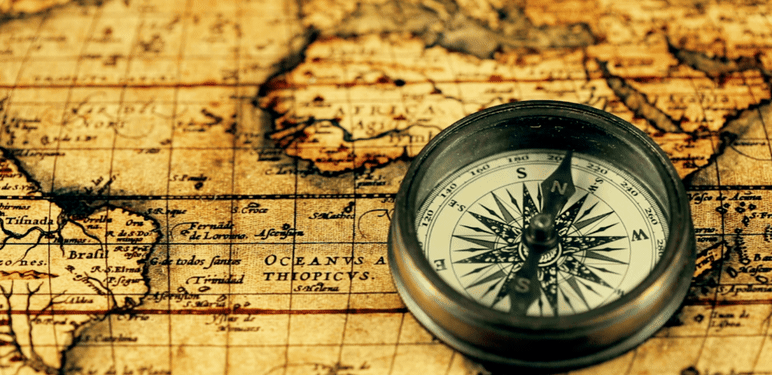 Kompas na karti svijeta