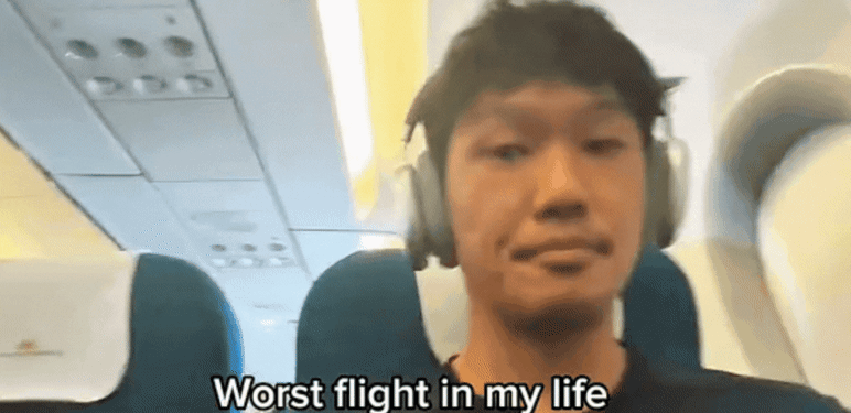 TikToker Paul Lee na neugodnom letu