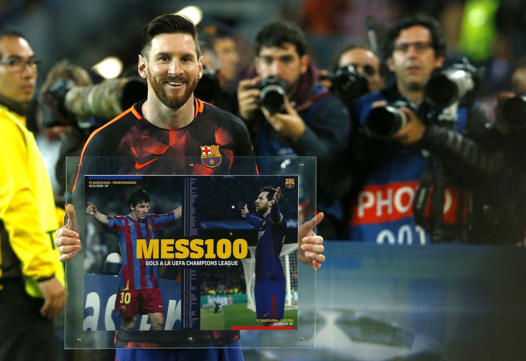 Lionel Messi - stotinu golova u Ligi prvaka (Foto: AFP)