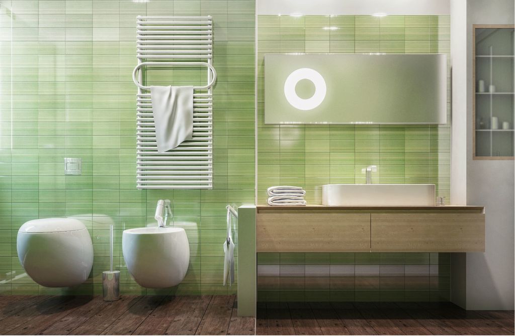 Kupaonice sa zidnim pločicama u boji - 3