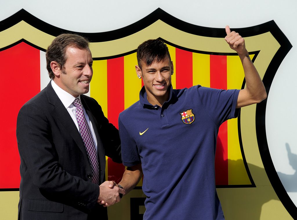 Sandro Rosell i Neymar (Foto: AFP)