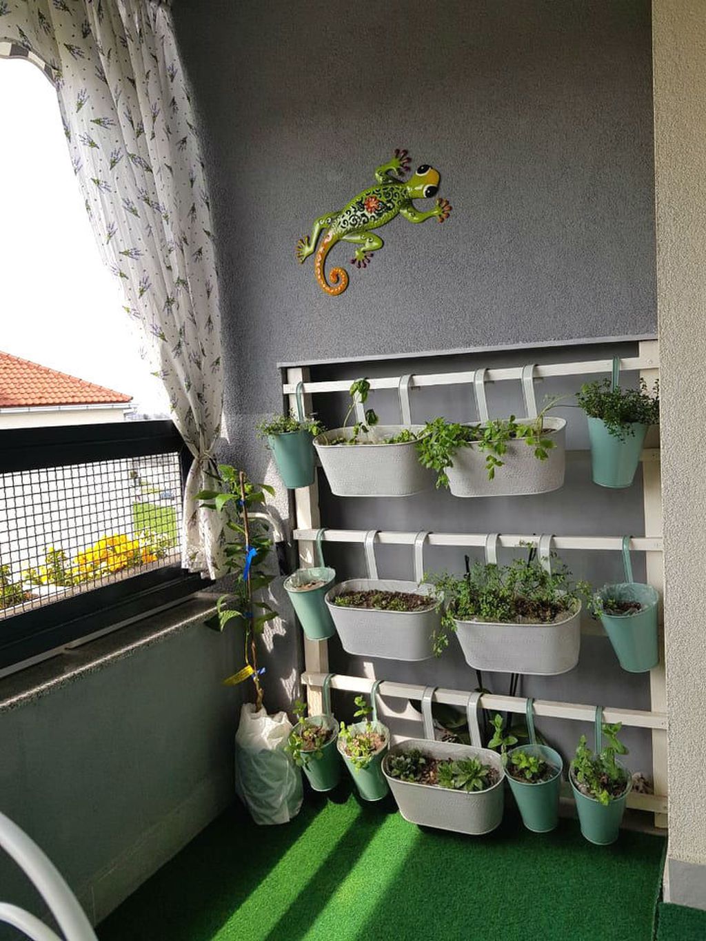 Jedan dio balkona rezerviran je za začinsko bilje