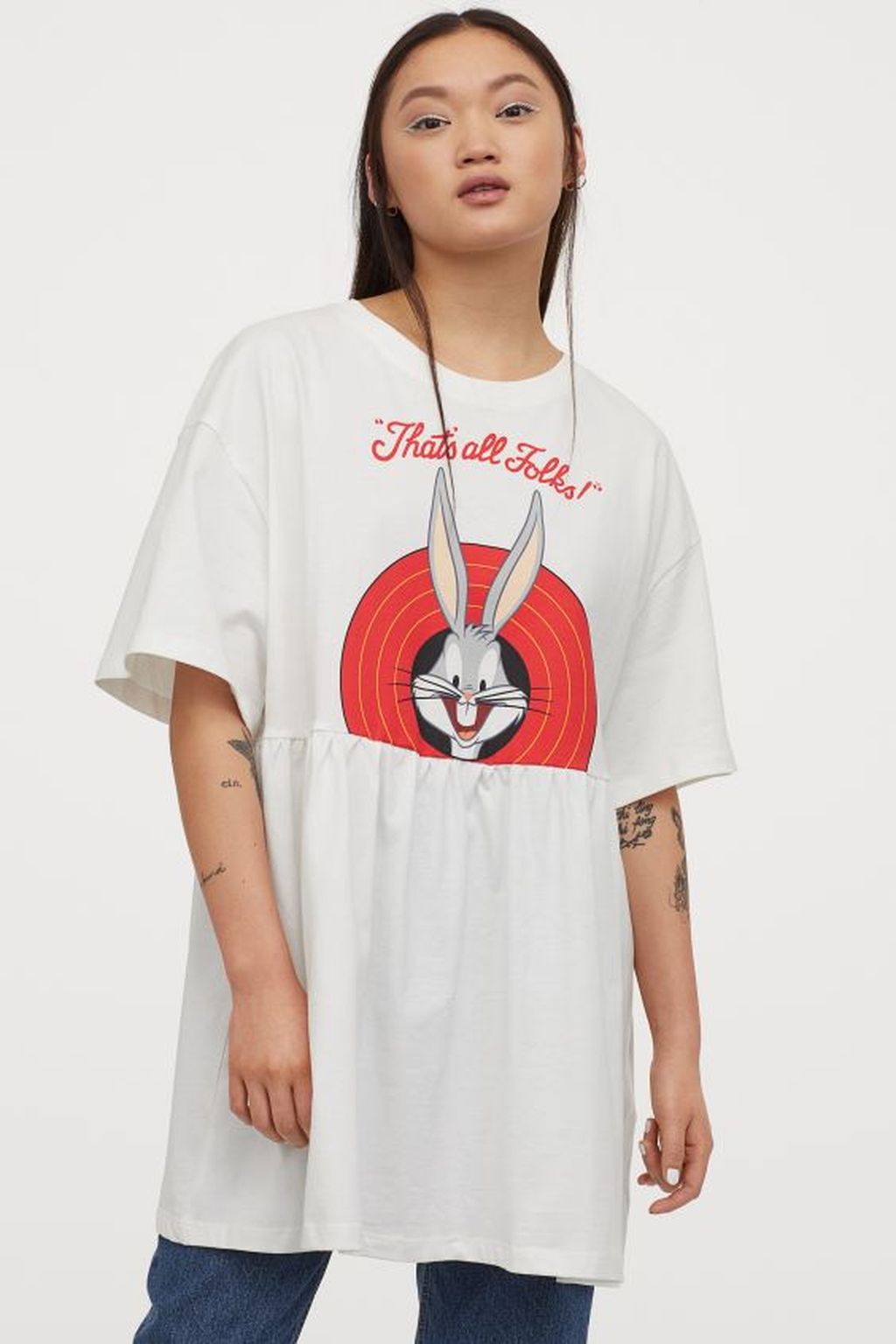 Bijela tunika s printom, 14.99 eura, H&M