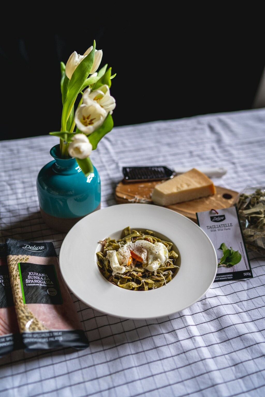 Zelene tagliatelle alla carbonara