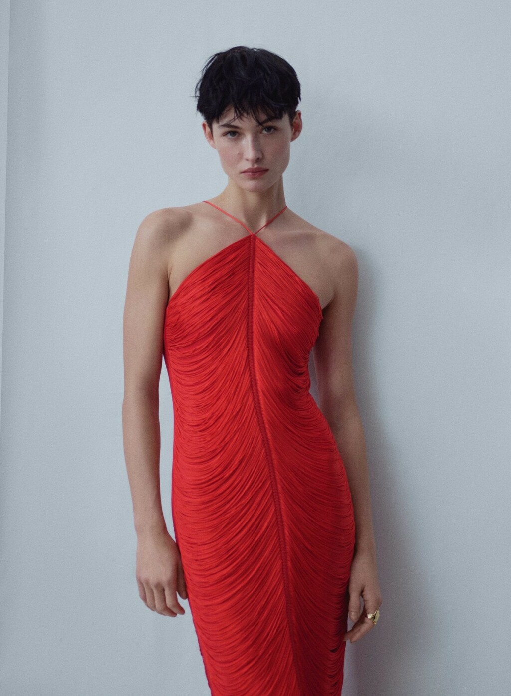 Mango midi haljina s resama