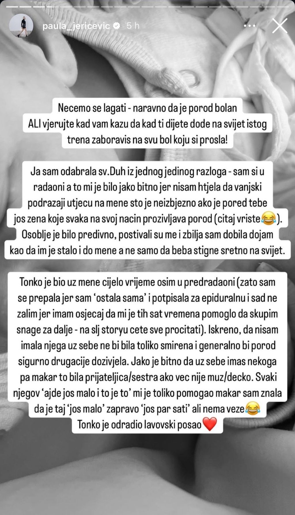 Paula Tonković na Instagramu