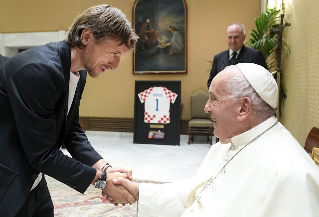 Luka Modrić i Papa Franjo