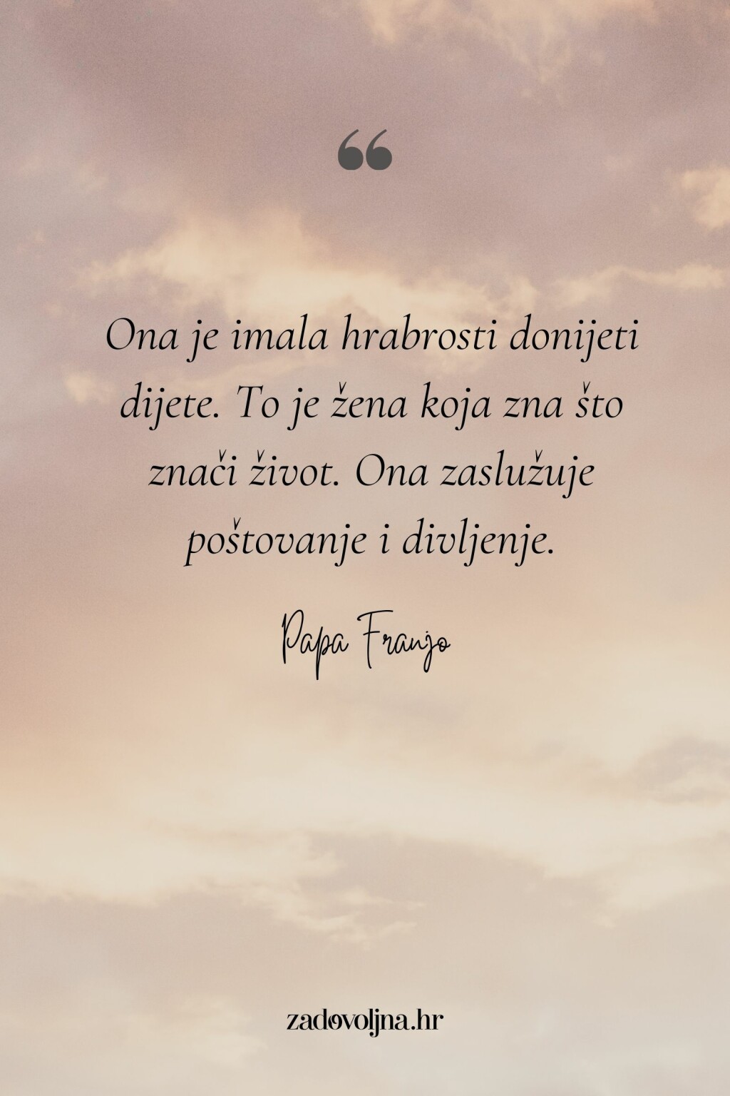 Riječi pape Franje