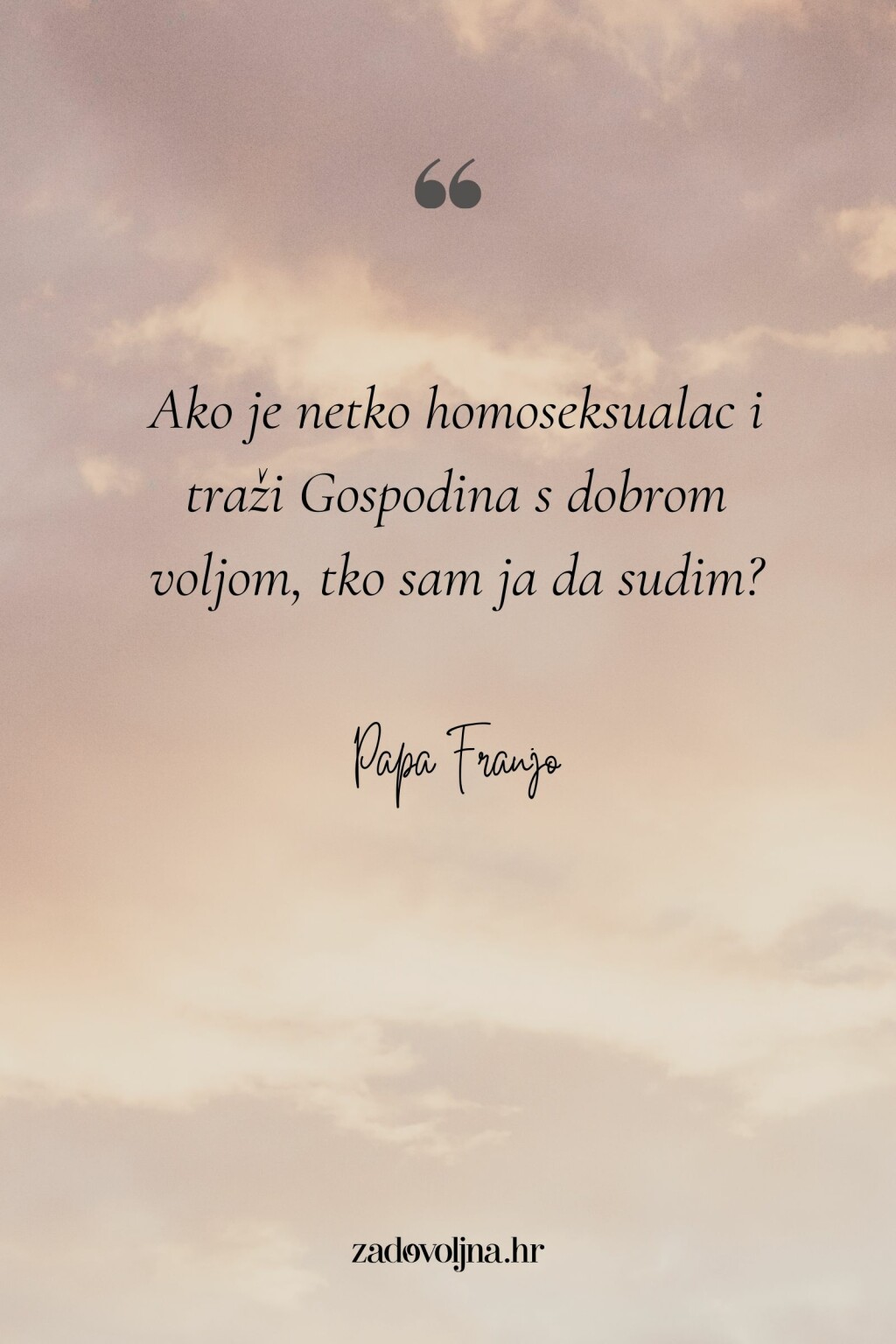 Riječi pape Franje