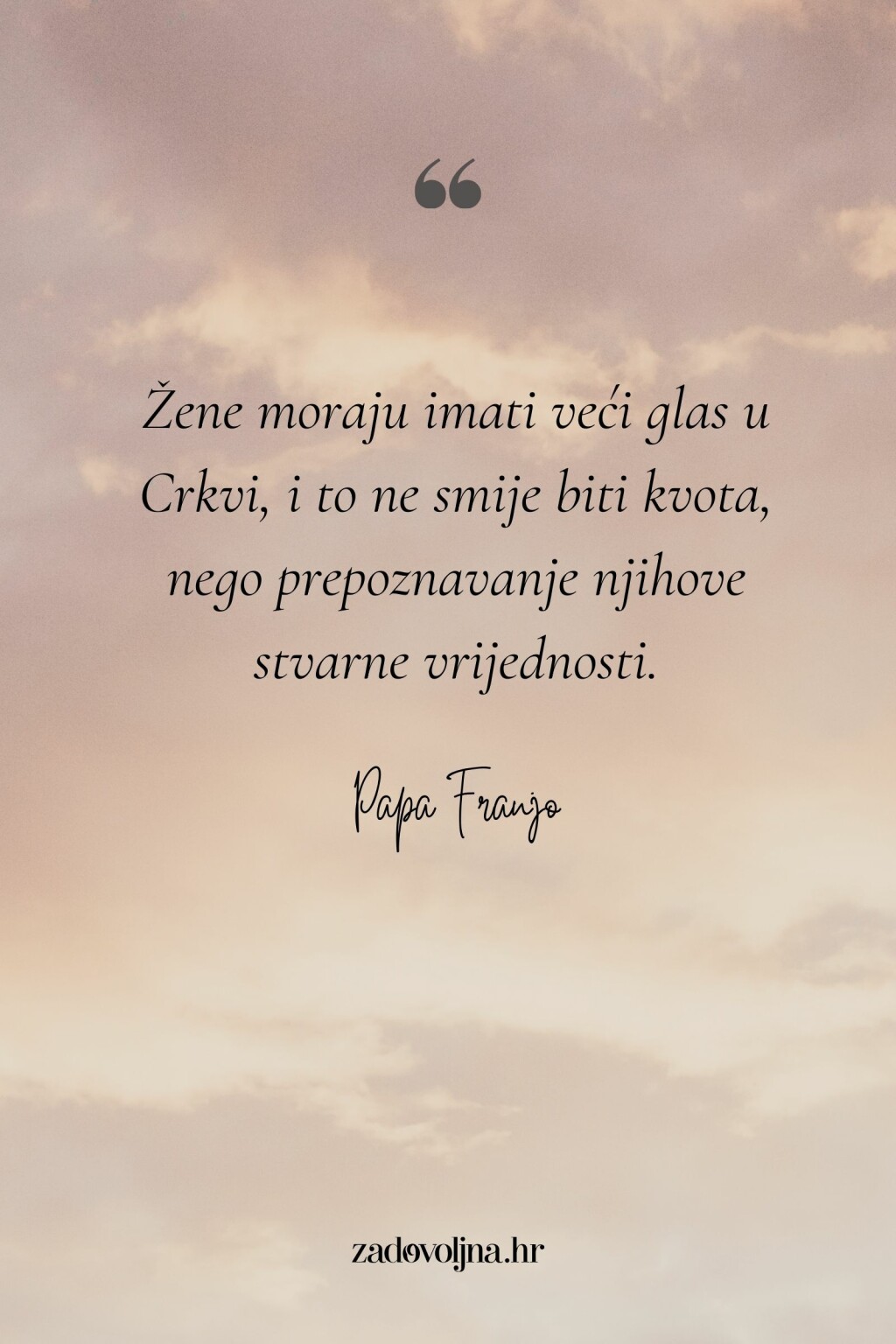 Riječi pape Franje