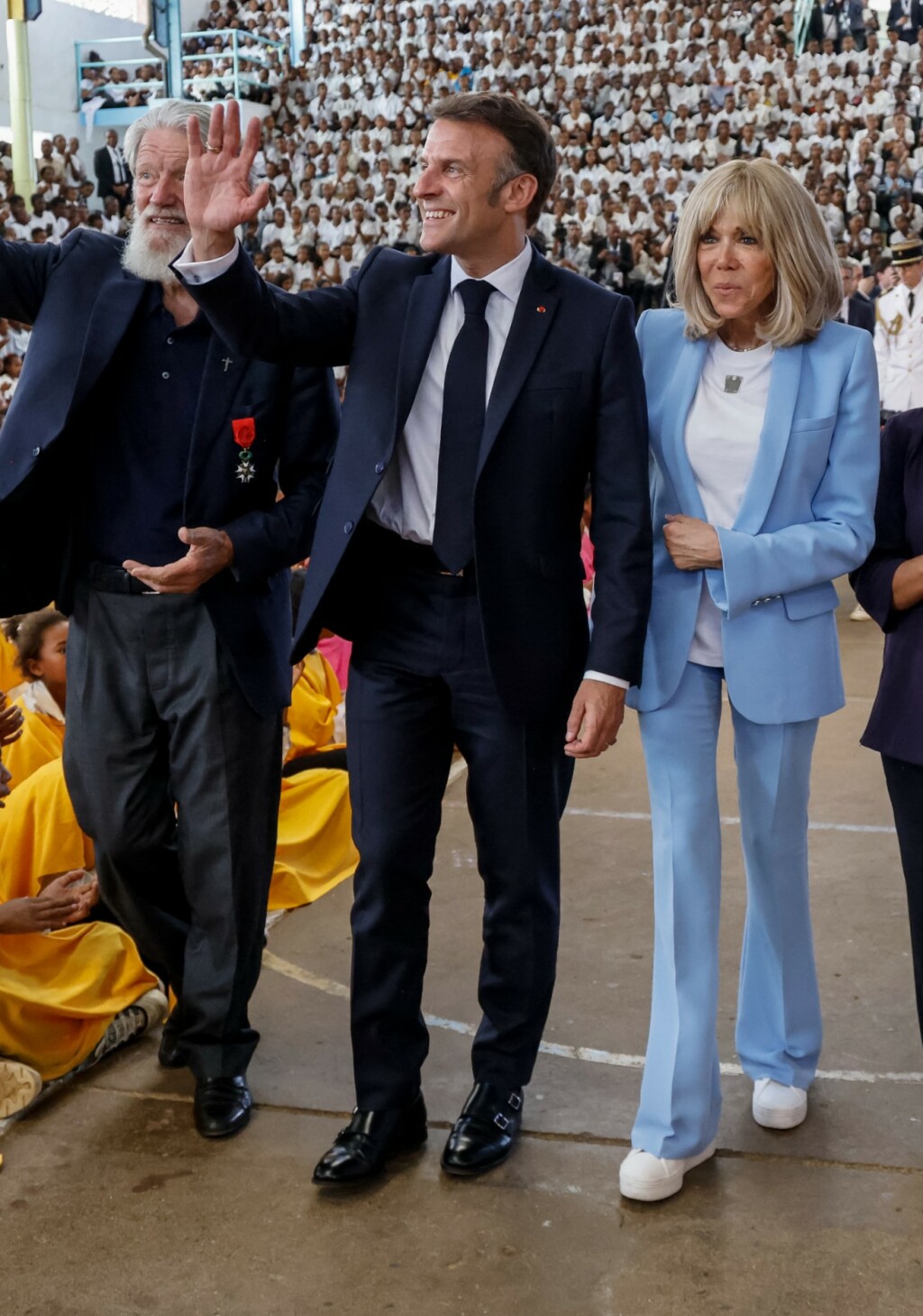 Pedro Opeka, Emmanuel Macron i Brigitte Macron