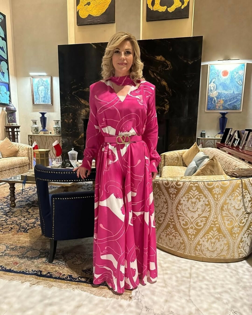 Kolinda Grabar-Kitarović u maksi haljini talijanske modne kuće Valentino