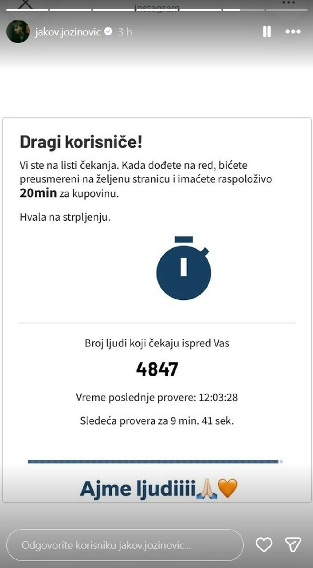 Jakov Jozinović na Instagramu