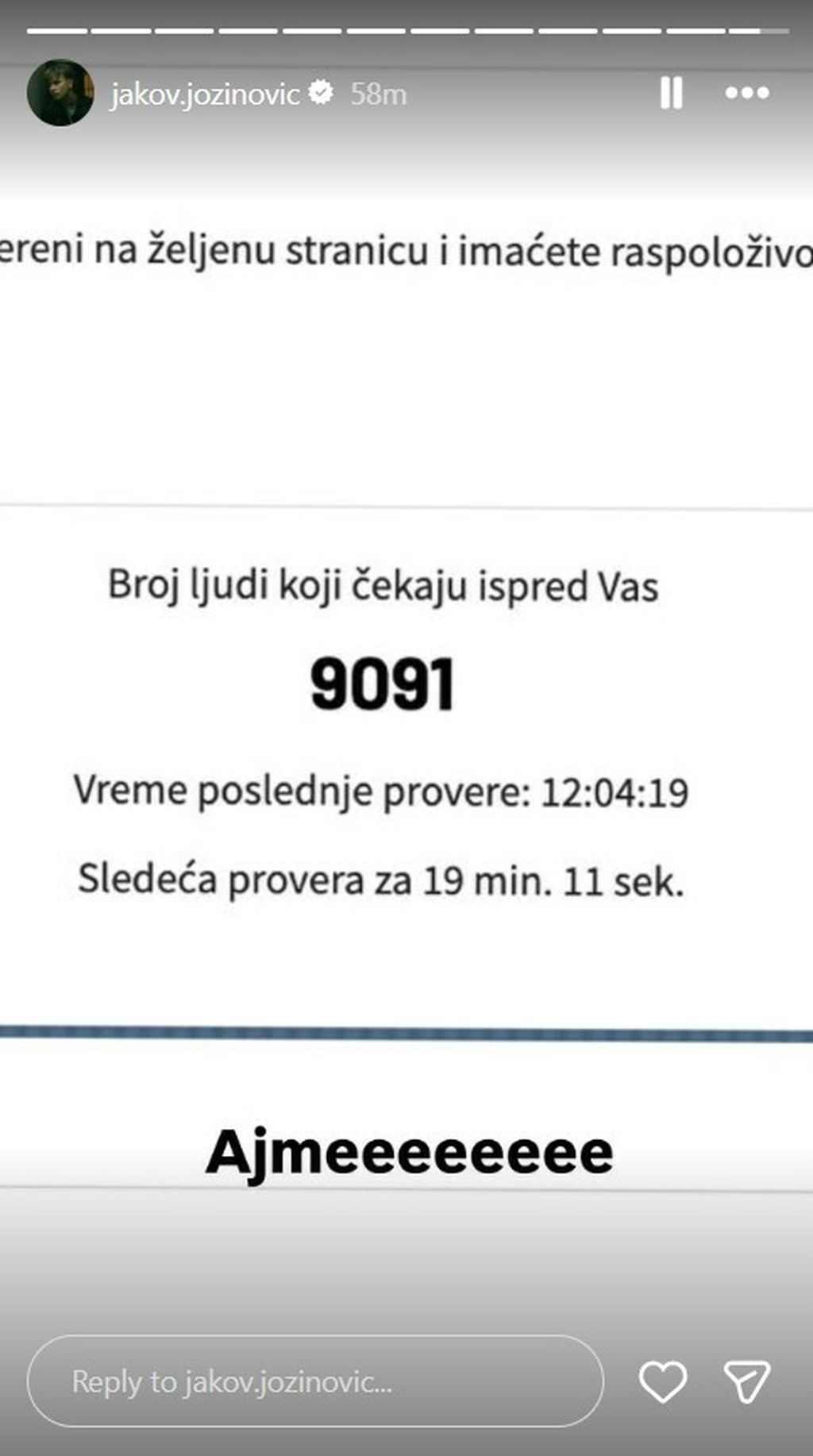 Jakov Jozinović na Instagramu