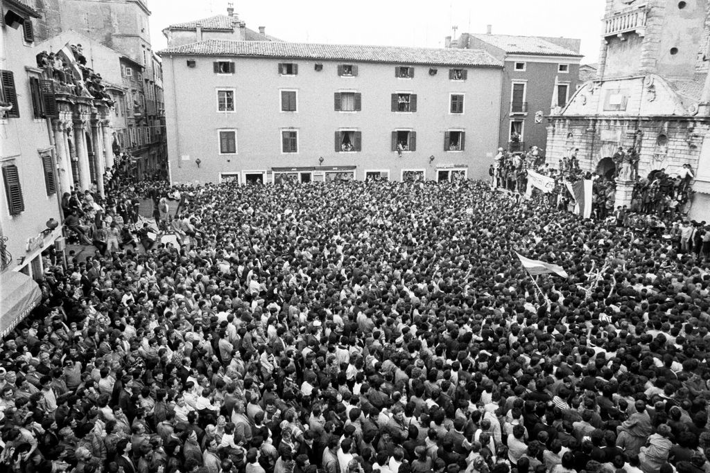 Doček prvaka u Zadru 1986. godine
