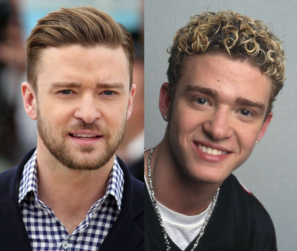 Kovrčava i izblajhana kosa Justina Timberlakea na početku karijere