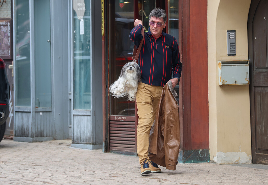 Muškarac iz centra Zagreba nosi psa kao torbicu - 2